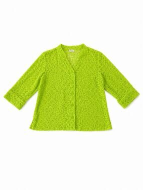 Women’s Kim Rodger Green Lace Blouse Large